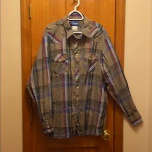 Vintage Wrangler pearl snap long sleeve XXL TALL